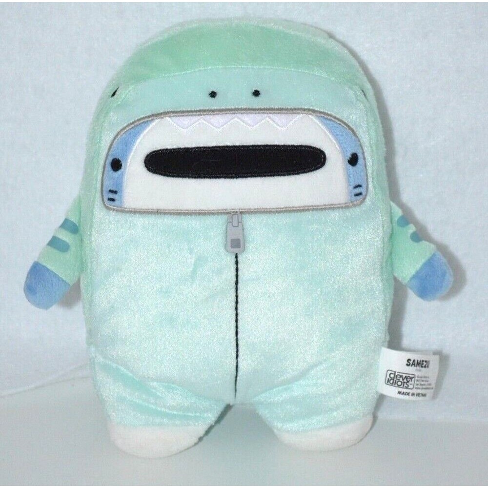 SAMEZU 8" Costume Plush Whale as Tiger Shark Aqua Green Stuffed Animal NEW Tags